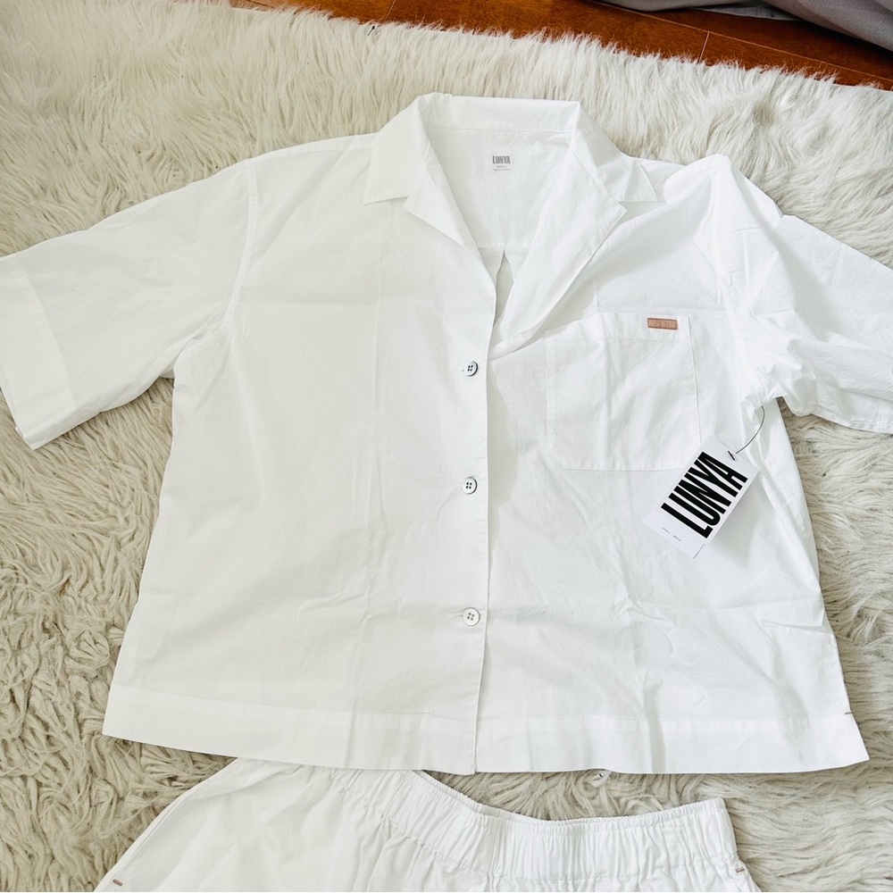 LUNYA  White Buttoned Pajama BOTTOMS ONLY!!!!! - Picture 8 of 11